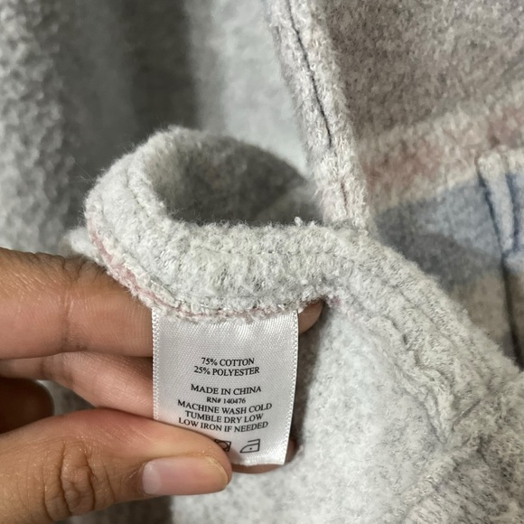 FAHERTY Gray Open Striped Cardigan Sweater - Picture 4 of 8